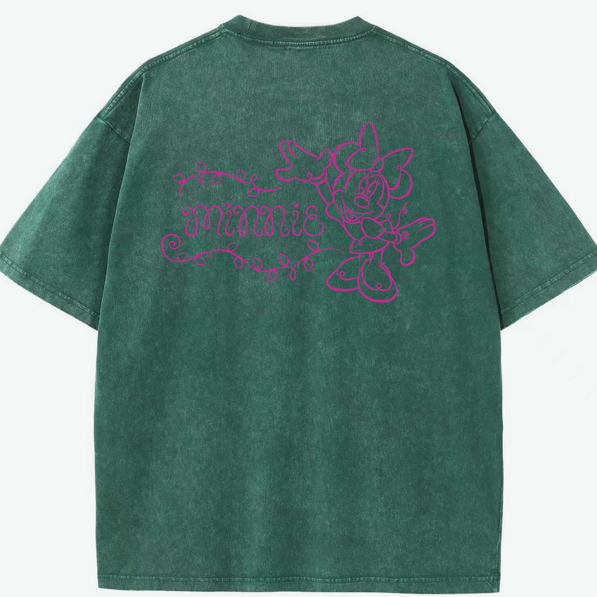 （画像用） ミッキーマウス Mickey Mouse 綿100% ヴィンテージ風 半袖Tシャツ（背面プリント）